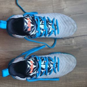 Lebron 16s, tropical beach basketball shoes.